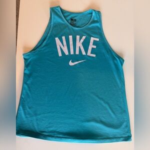 Nike Aqua Blue Dri-FIT Tank Sleeveless Shirt